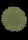 Highland Pine Round Lace Doily - 15" Aspen Green
